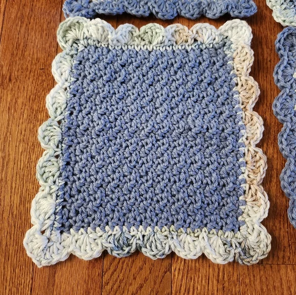 Crochet Stone Wash Washcloth and Face Disc Set - Picture 5 of 10